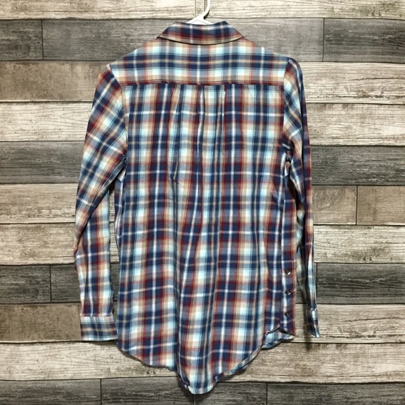 Ariat Plaid Button Up Shirt Women’s XS Tunic Side Buttons Casual Workwear - Picture 5 of 9